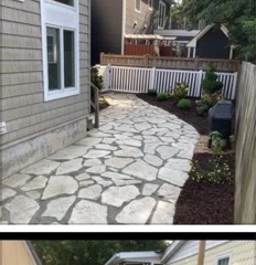 Stone patio work